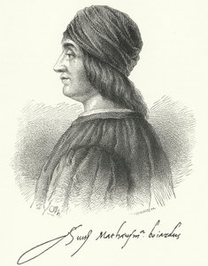 Matteo Maria Boiardo , italiensk renessansepoet (gravering) av German School