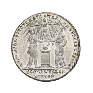 Medalje til minne om Wellington og Blücher ved Waterloo av German School