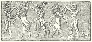 Møte mellom Enkidu og Gilgamesh av German School