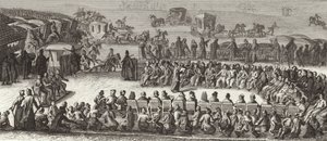 Møte i den polske nasjonalforsamlingen. Illustrasjon for Bilder-Atlas (gravering) av German School