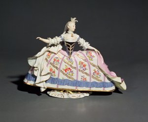 Meissen figur av en kvinne (porselen) av German School