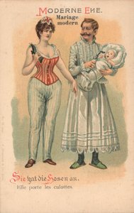 Moderne ekteskap (kromolitho) av German School