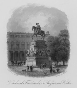 Monument til Fredrik den store, Berlin (stålgravering) av German School