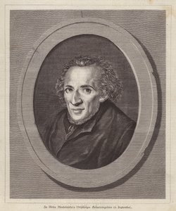 Moses Mendelssohn , tysk jødisk filosof (gravering) av German School
