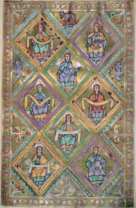 Fru Czart. 1207 IV, fol.10v The Life of Christ ifølge St. Matteus, fra The Evangeliarium of the Cathedral of Plock c.1075 av German School