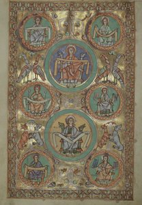 Fru Czart. 1207 IV, fol.11v The Life of Christ ifølge St. Matteus, fra The Evangeliarium of the Cathedral of Plock, ca. 1075 av German School