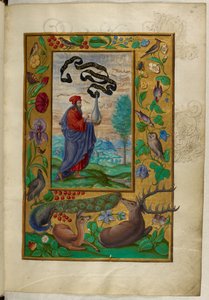 Ms Harley 3469, f.2 Filosof med kolbe, den første avhandlingen, fra 'Splendor Solis' av Salomon Trismosin av German School