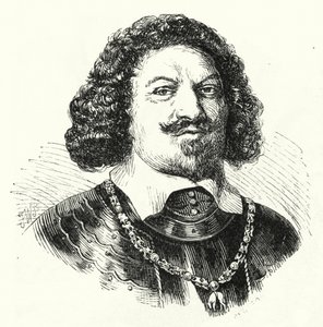 Ottavio Piccolomini , italiensk general i hæren til Det hellige romerske rike i trettiårskrigen (gravering) av German School