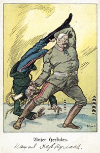 Vår Hercules (farge litho) av German School
