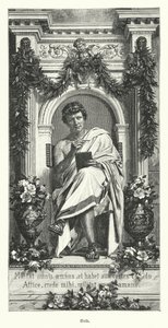 Ovid, romersk poet (gravering) av German School