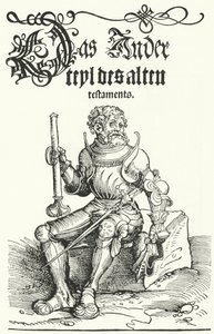 Side fra den første utgaven av Luthers gamle testamente (gravering) av German School