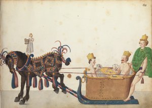 Sledeslede i parade, ca. 1640 av German School