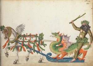 Sledeslede i parade, ca. 1640 av German School
