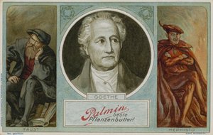 Palmin byttekort med et bilde av Goethe av German School