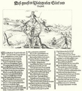 Brosjyre som håner vinterkongen, Frederick I av Böhmen, 1621 av German School