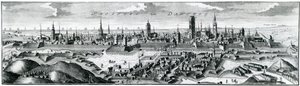 Panoramautsikt over Danzig (Gdansk) av German School