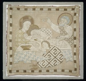 En del av et antependium som viser nattverden, 1300-10 av German School