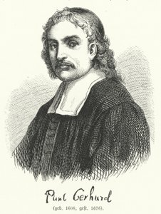Paul Gerhardt , tysk luthersk teolog og hymnodist (gravering) av German School