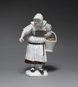 Bondekvinne, produsent Meissen Porselensfabrikk, Tyskland, modellert av Johann Joachim Kändler av German School