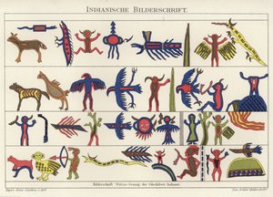 Bilder av vokalskrivingen til Wabino-Odschibwa-indianerne av German School