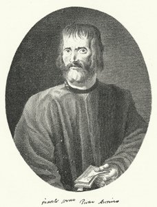 Pietro Aretino , italiensk poet og forfatter (gravering) av German School