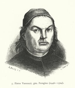 Pietro Perugino , italiensk renessansekunstner (gravering) av German School