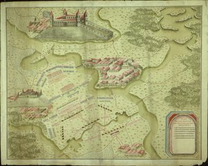 Plan for slaget ved Mollwitz 10. april 1741 av German School