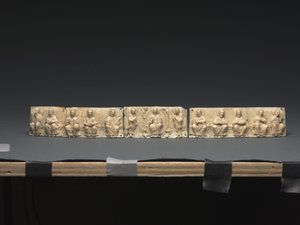 Plakett fra et bærbart alter: Kristus og apostlene, Nedre Rhindalen, 1050-1100 av German School
