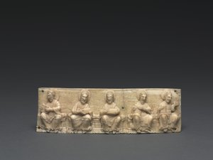 Plakett fra et bærbart alter: Kristus og apostlene, Nedre Rhindalen, 1050-1100 av German School