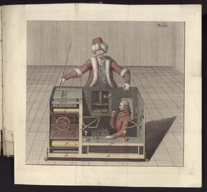 Plate III, Om sjakkspillerne til Herren av Kempelen og dens replika, Leipzig og Dresden: John Gottl.. Broadhead, 1789 av German School