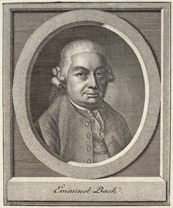 Portrett av Carl Philipp Emanuel Bach (1714-88) av German School
