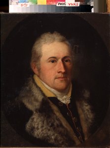 ""Portrett av Clemens av Aachen"" Portrett av en bemerkelsesverdig trolig eller tysk borger. Han har på seg pelskrage. Maleri av den tyske skolen på 1800-tallet. Statens kunstmuseum, Tula, Russland av German School