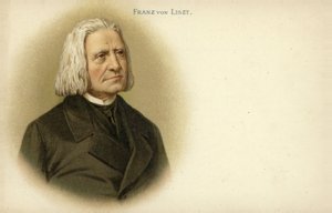 Portrett av Franz Liszt av German School