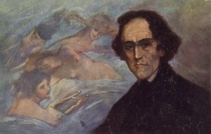 Portrett av Giacomo Meyerbeer av German School
