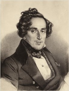 Portrett av Giacomo Meyerbeer av German School