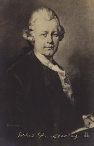 Portrett av Gotthold Ephraim Lessing av German School