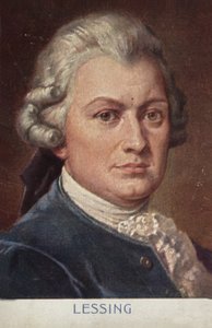 Portrett av Gotthold Ephraim Lessing av German School