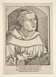 Portrett av Martin Luther (tresnitt) av German School