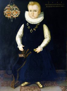 Portrett av Maximilian Eisenreich, 3 år gammel av German School