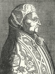 Portrett av pave Pius II (gravering) av German School