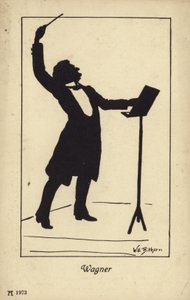 Portrett av Richard Wagner av German School