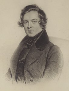 Portrett av Robert Schumann av German School