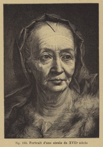 Portrett av en bestemor fra 1600-tallet av German School