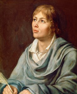 Portrett av den østerrikske komponisten Wolfang Amadeus Mozart (1756-1791) Maleri av den tyske skolen på 1800-tallet. Napoli, San Pietro og Majella musikkonservatorium av German School