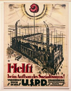 Plakat for Tysklands uavhengige sosialdemokratiske parti (USPD) av German School