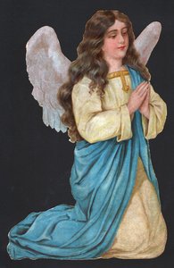 Bedende engel. rundt 1900 (trykk) av German School