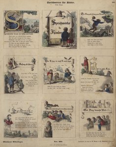 Ordspråk for barn (farget gravering) av German School