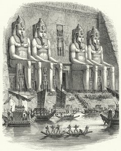 Religiøs festival i det gamle Egypt (gravering) av German School