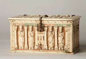 Relikvieskrin, Köln, Tyskland, ca. 1150 (tre og elfenben) av German School