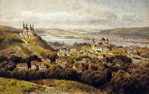 Remagen, Tyskland (farge litho) av German School